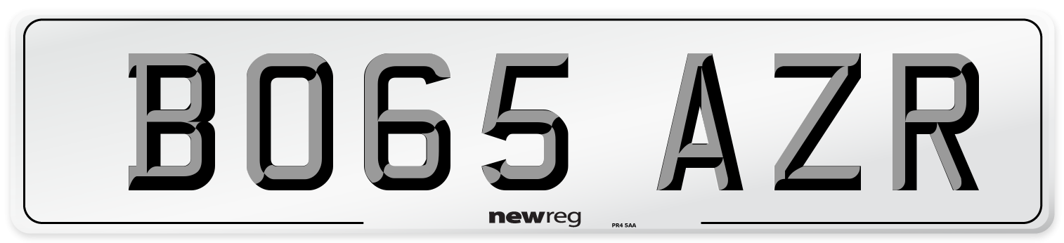 BO65 AZR Number Plate from New Reg